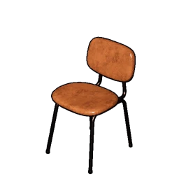 Silla tapizada de cuero