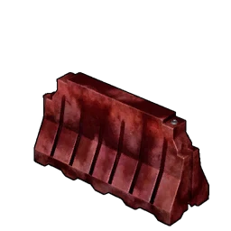 Barricada roja de hierro