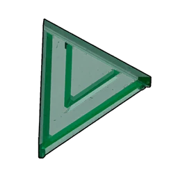 Tejado triangular e inclinado de cristal (invertido)