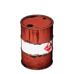 Barile in metallo rosso