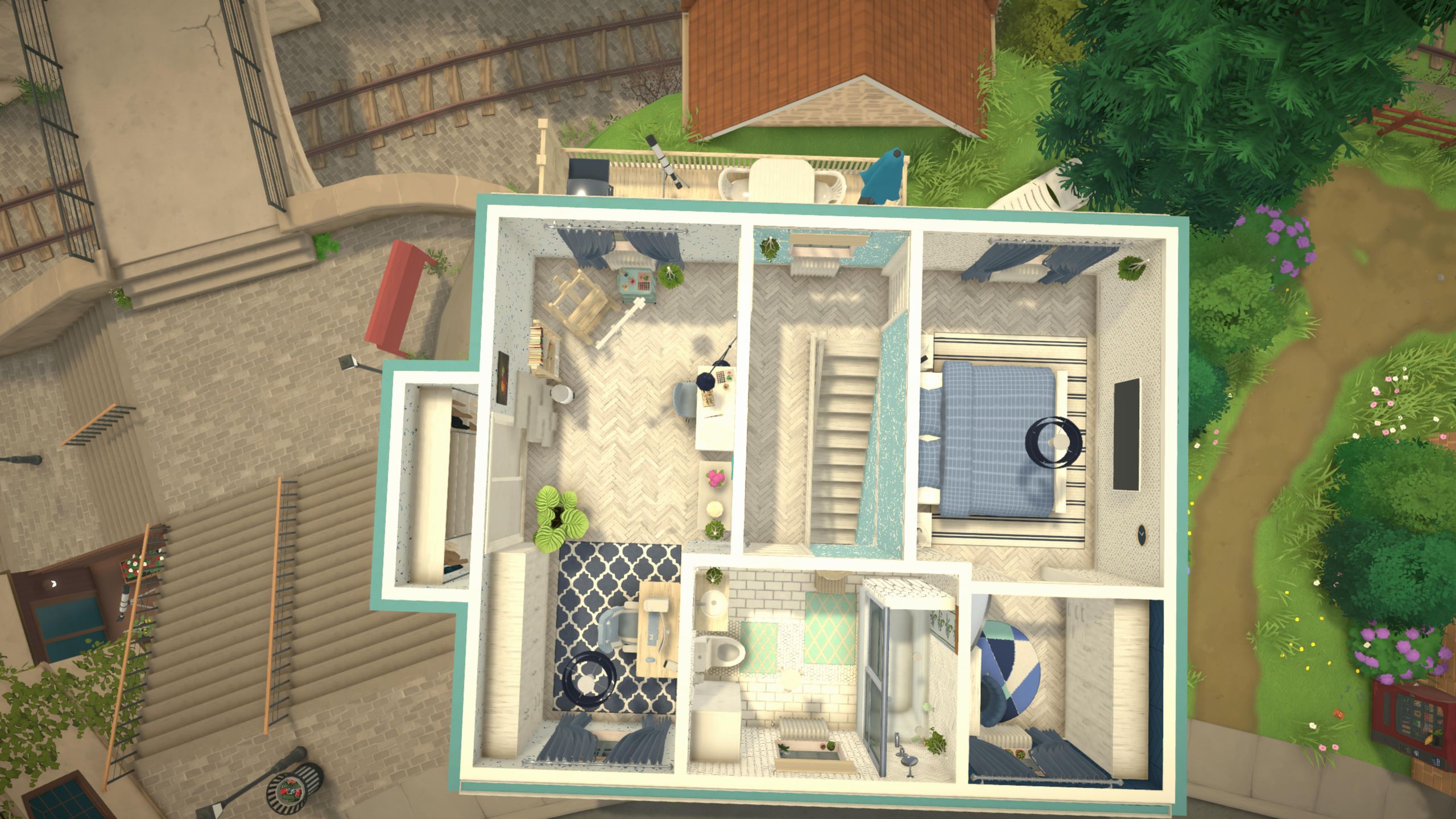 Light navy turquoise house image 5