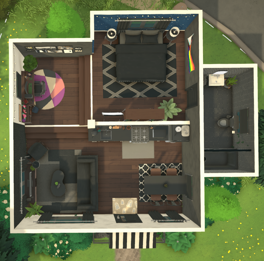 Small Black Platform Home image 2