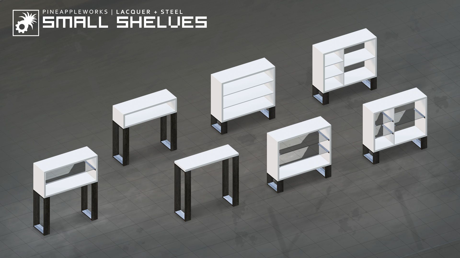 | PaW | Lacquer+Steel | Furniture Pack with 85 pieces image 17