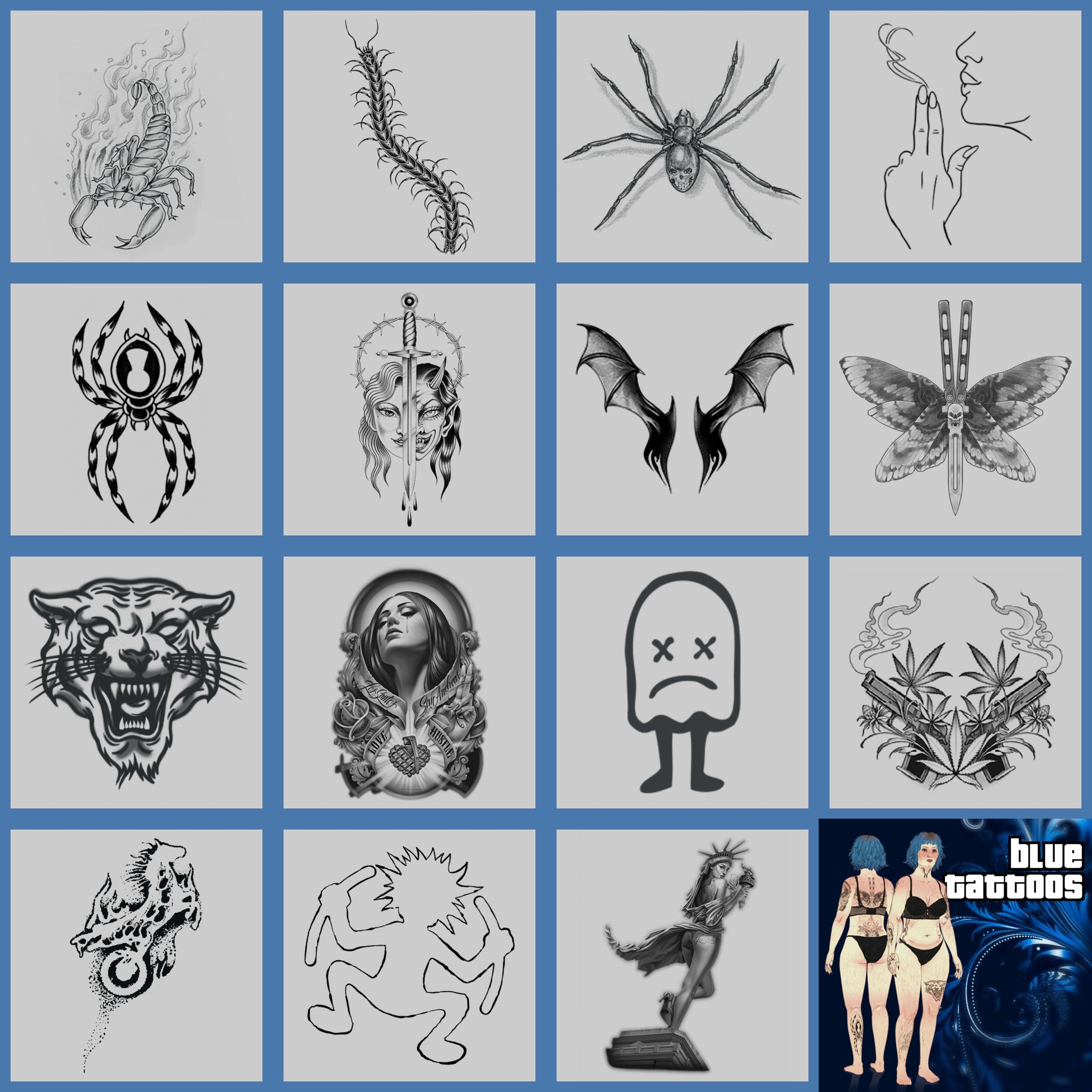 GTA Tattoos - Blue image 1