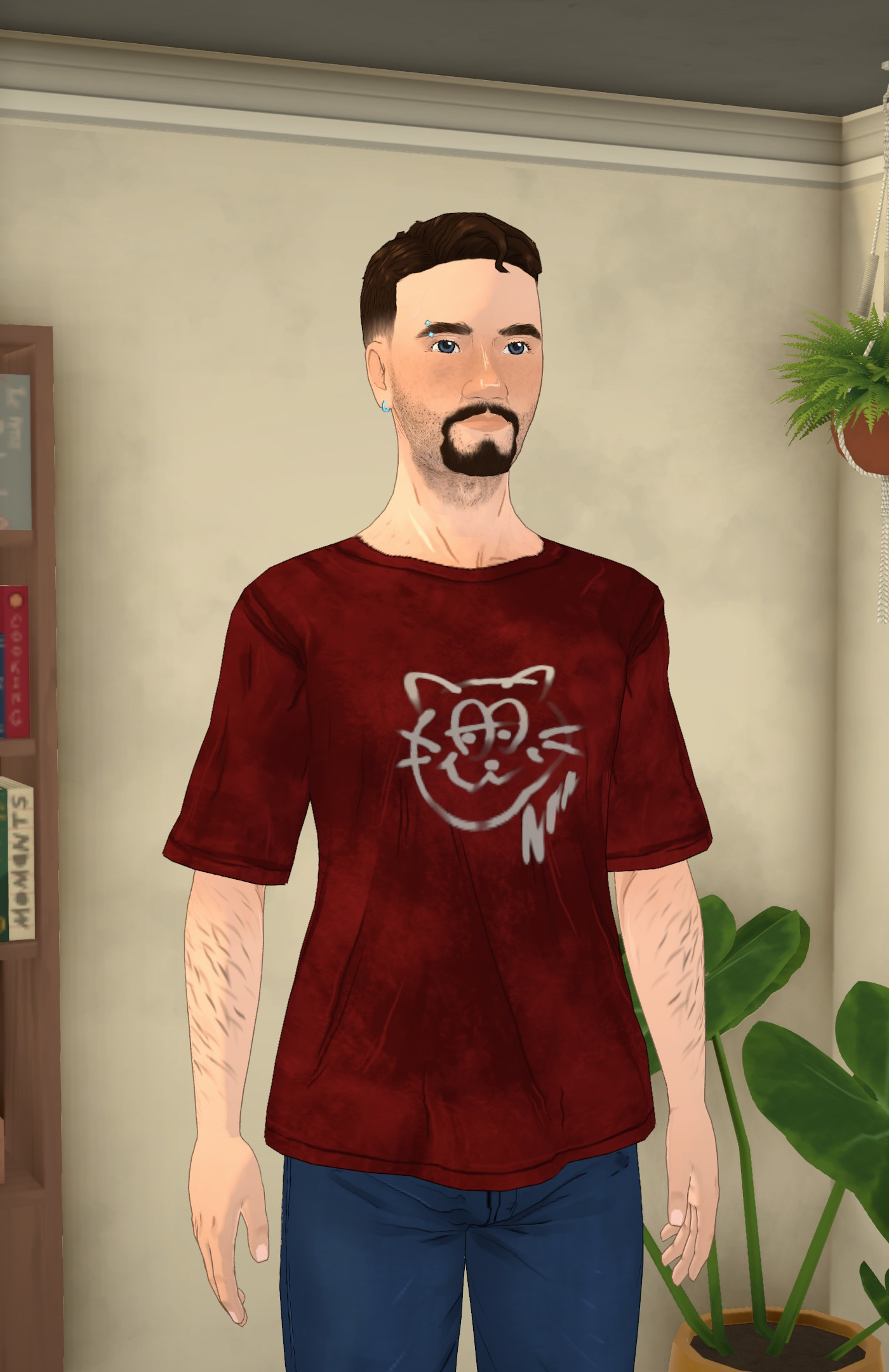Graffiti Cat Shirt - Recolorable Shirt Decal image 2