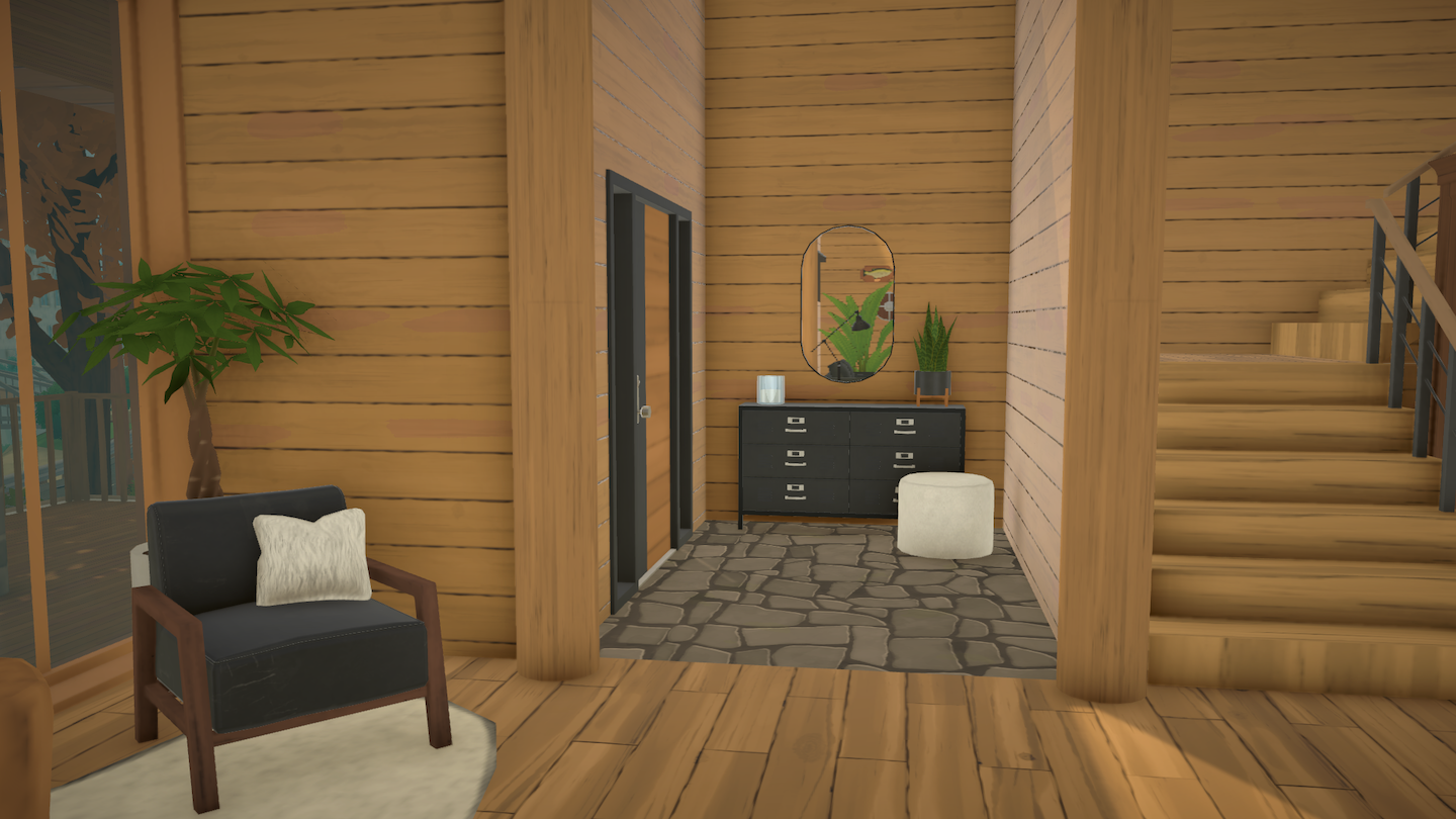 Lofted Log Cabin Starter Home | No CC No Mods image 7