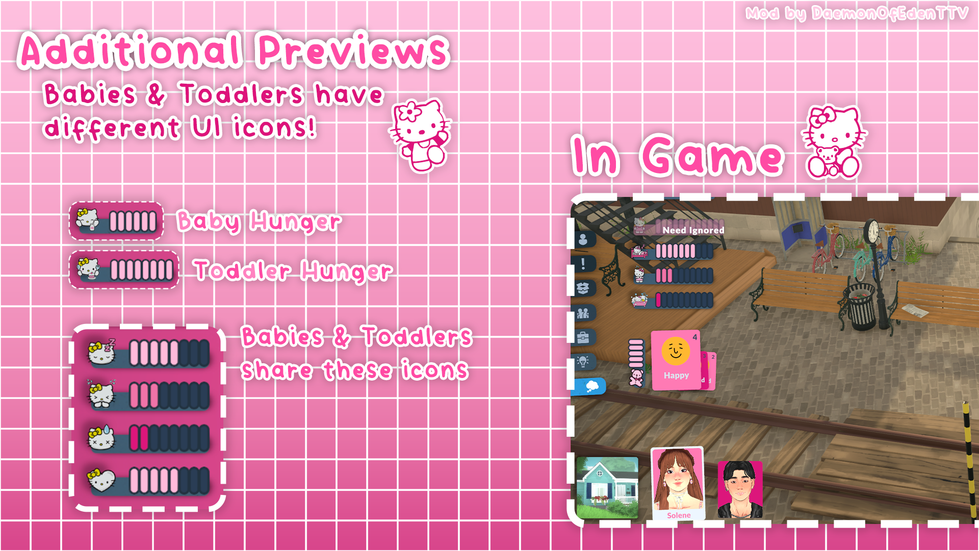 Hello Kitty Pink UI Icons and Recolors image 1