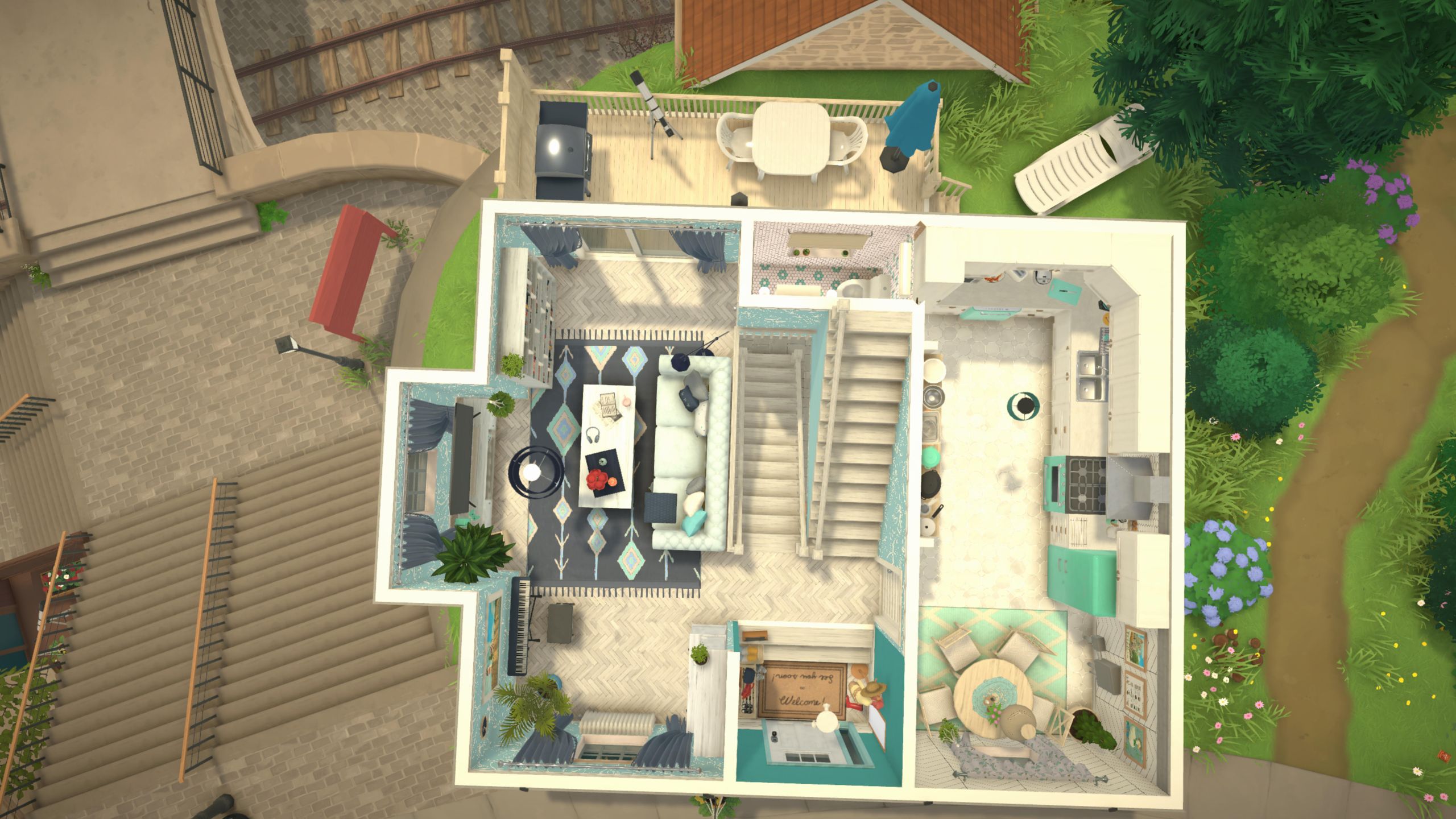 Light navy turquoise house image 4