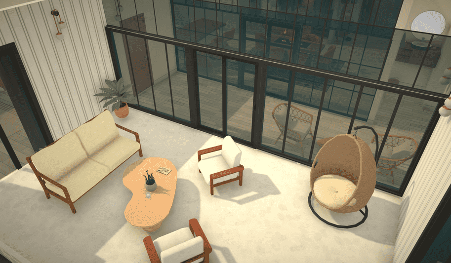 A luxury house with pool, 2 bedrooms, custom kitchen and cozy saloon image 4