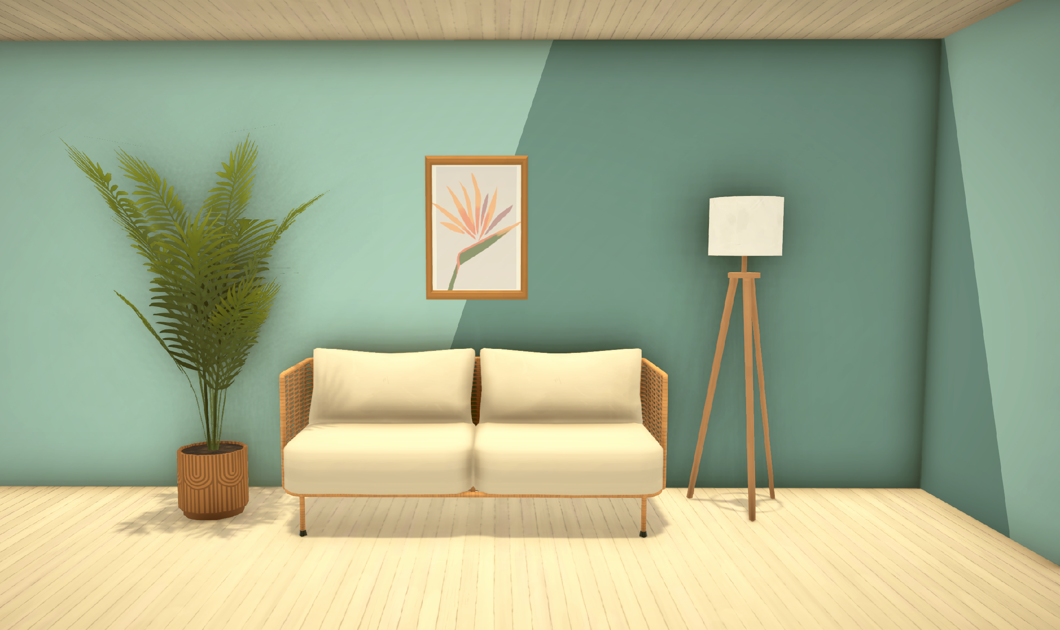 [TEA] Diagonal Transition Wall Paint B image 9