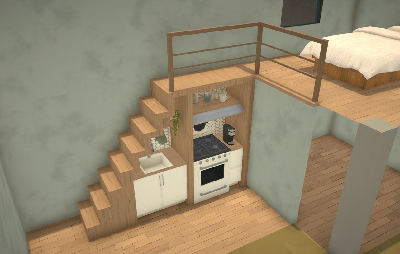 Tiny Home Loft Stairs image 7