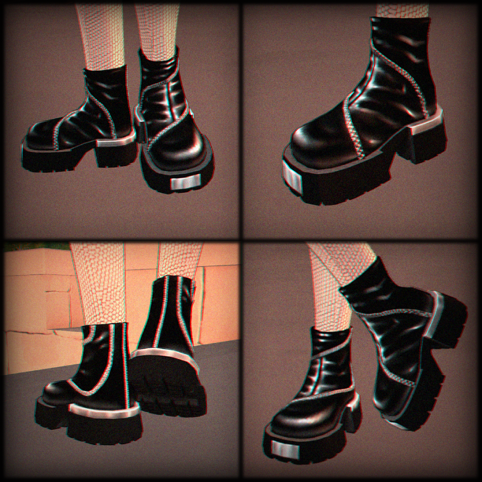 [Moons] Zipped Boots image 3