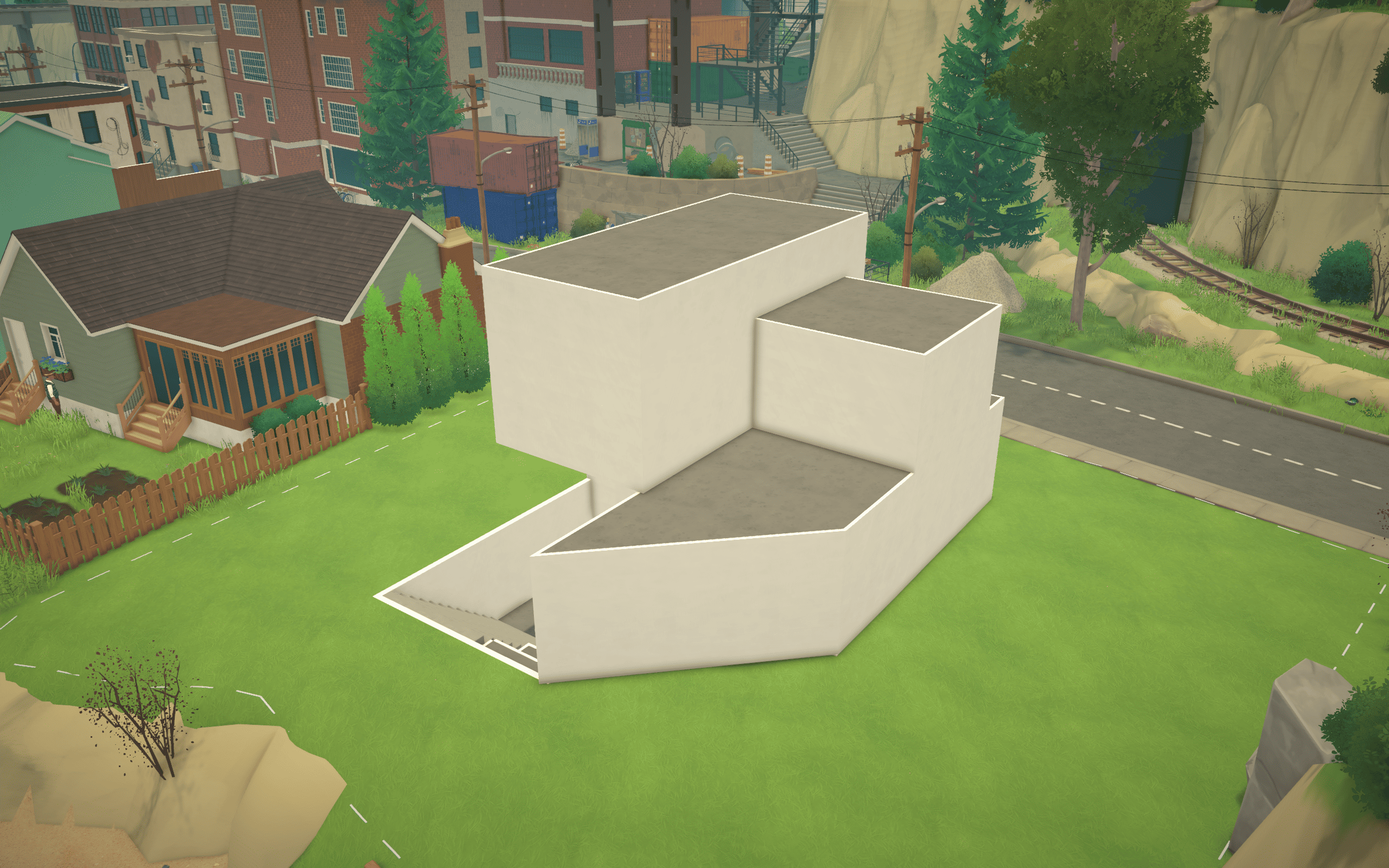 A modern house for a shell build with a sunken yard space image 1