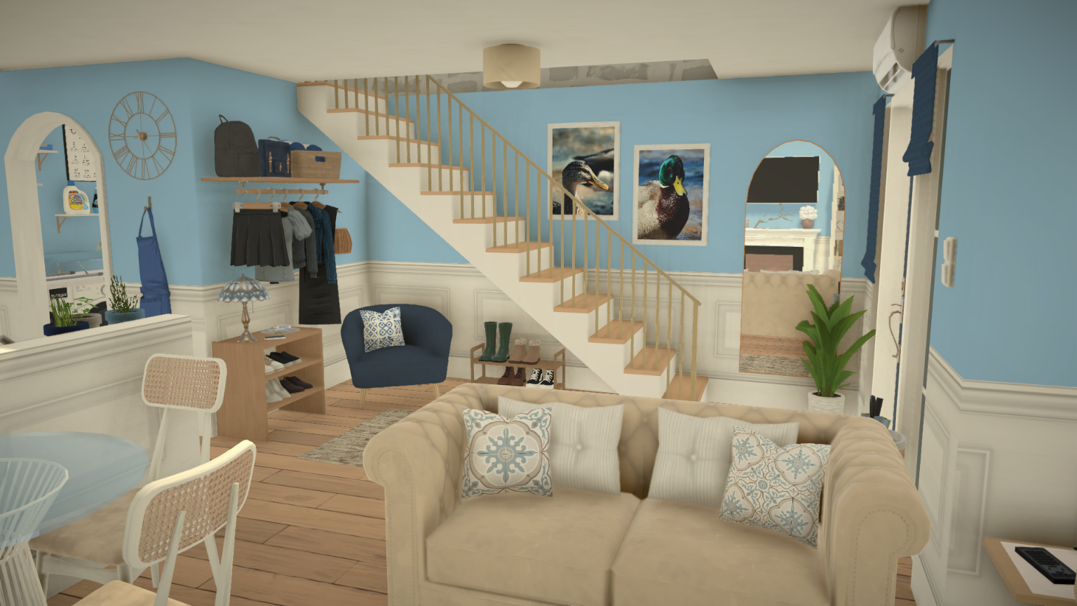 [FlaviaForesta] Classy blue family townhouse with rooftop terrace image 20
