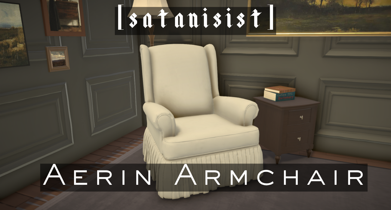 [satanisist] Aerin Ruffled Skirt Armchair image 1