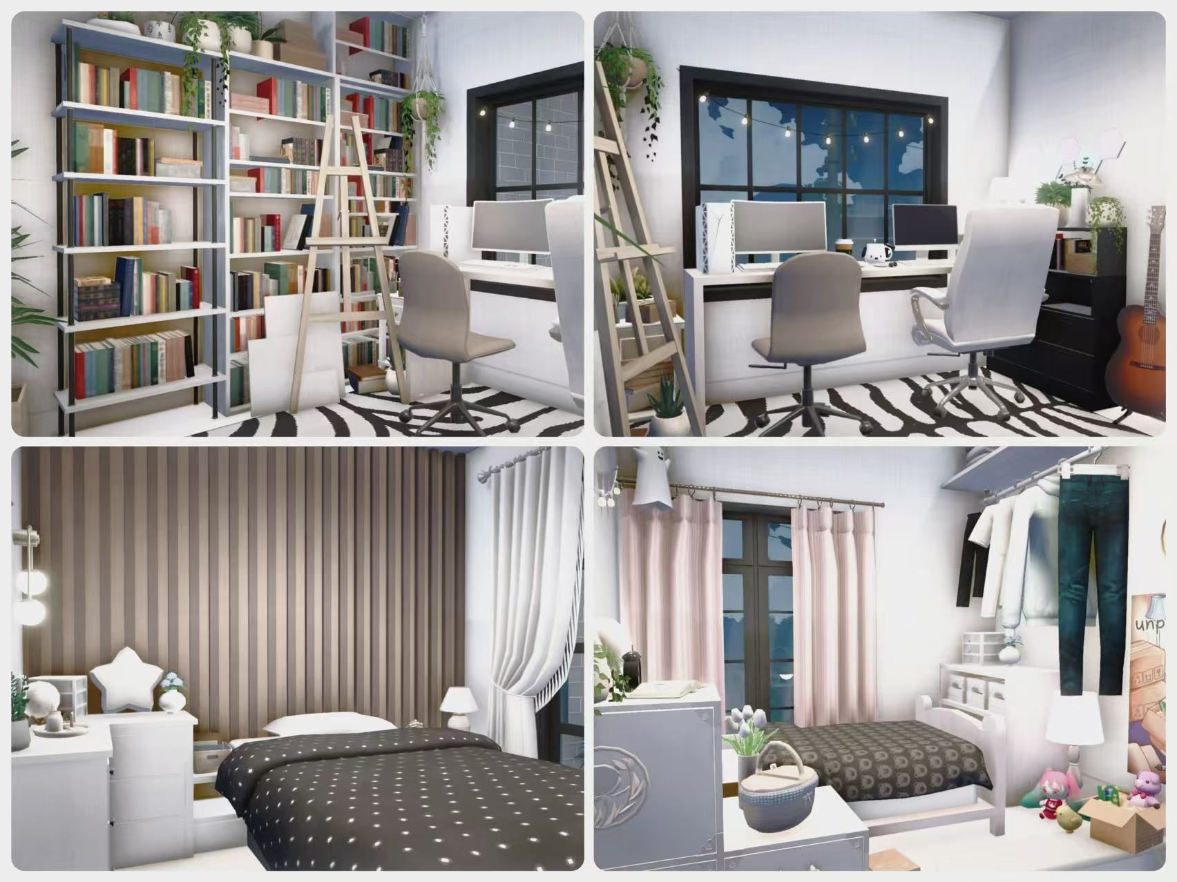 Black and white minimalist apartment image 5
