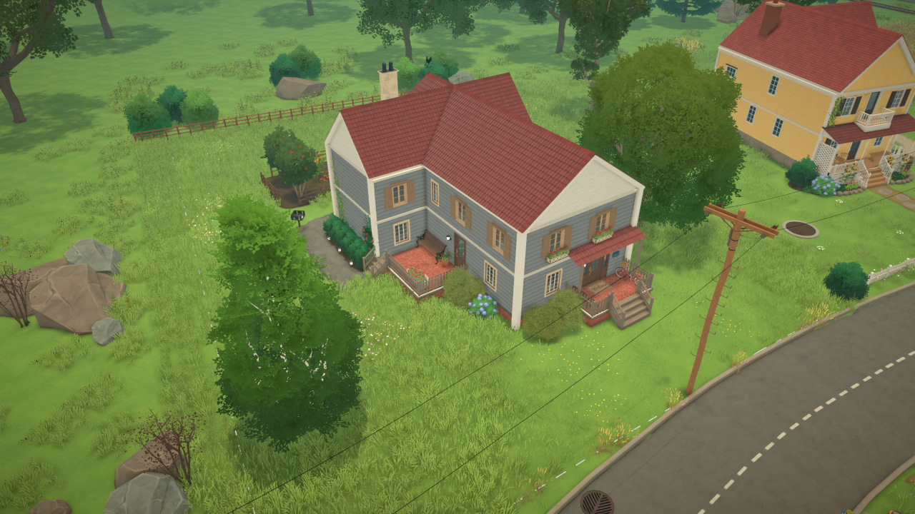 Two-Story Blue Country House image 1