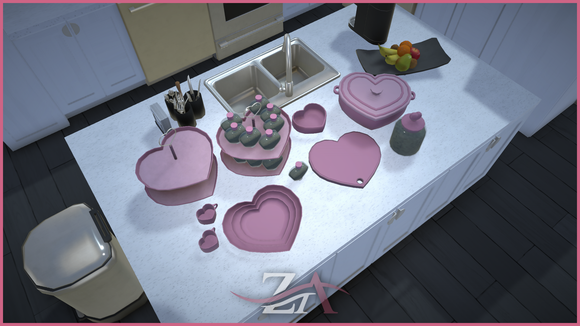 [Zaccaria] Heart Kitchen Clutter Set image 1