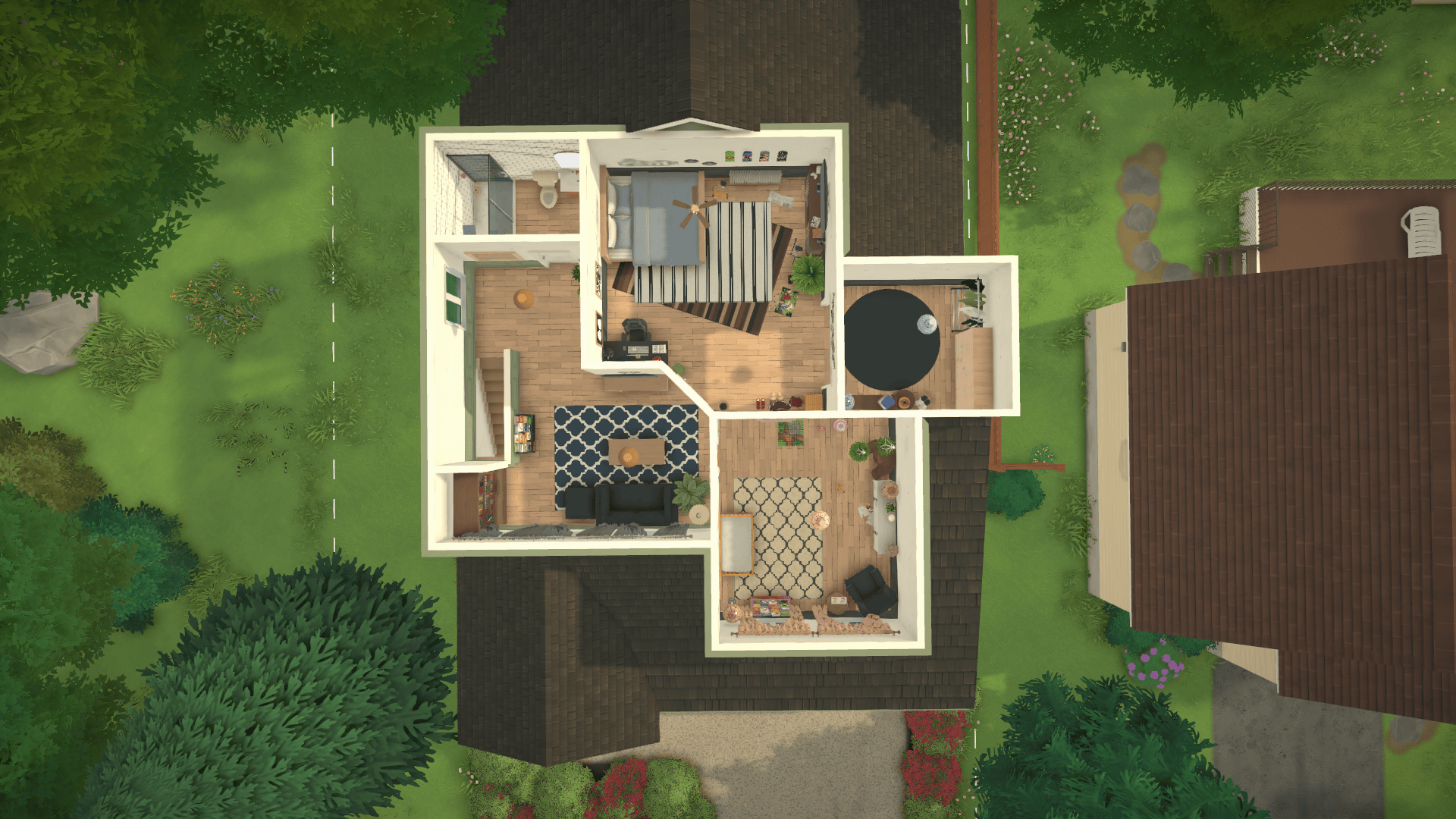 Green Suburban House image 4