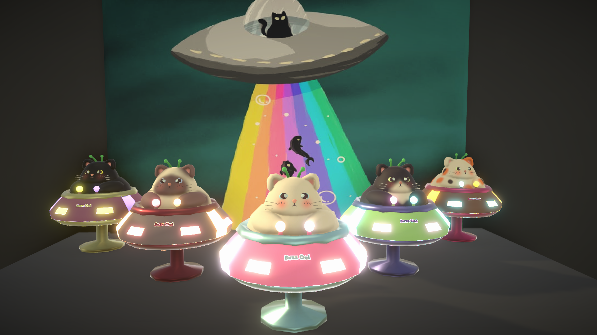 [Bear] Alien Cat Lamp image 1