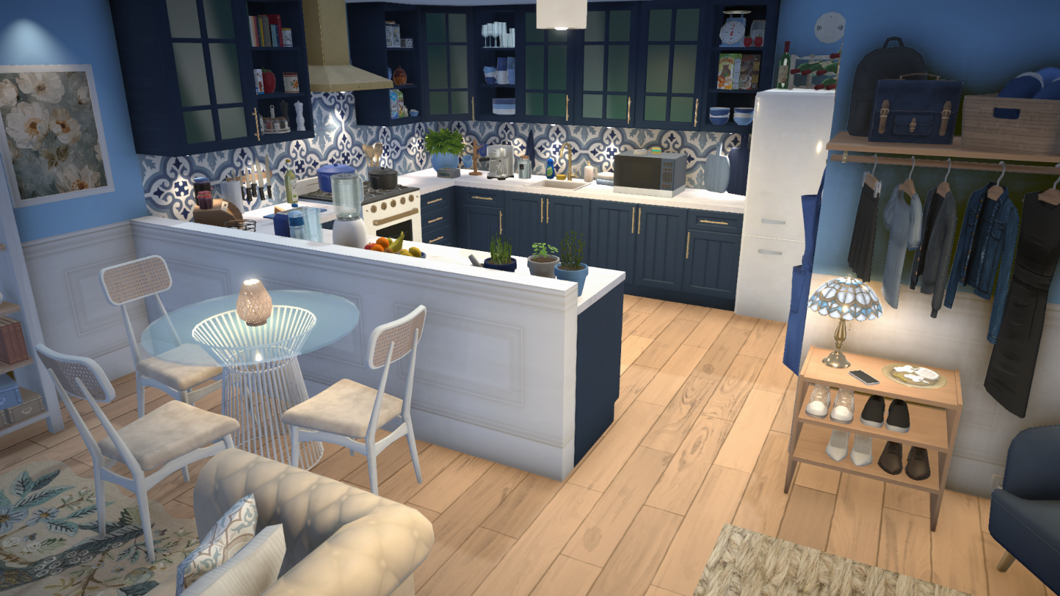 [FlaviaForesta] Classy blue family townhouse with rooftop terrace image 12