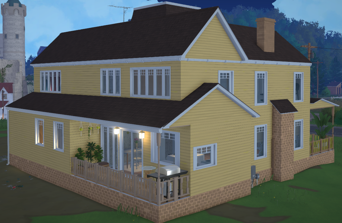 Yellow House with garage image 2