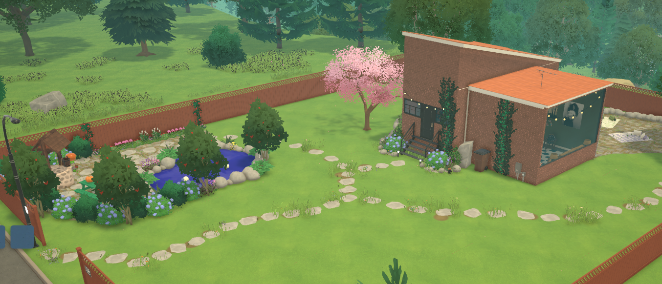 mini split level  w/pond + outdoor theatre image 8