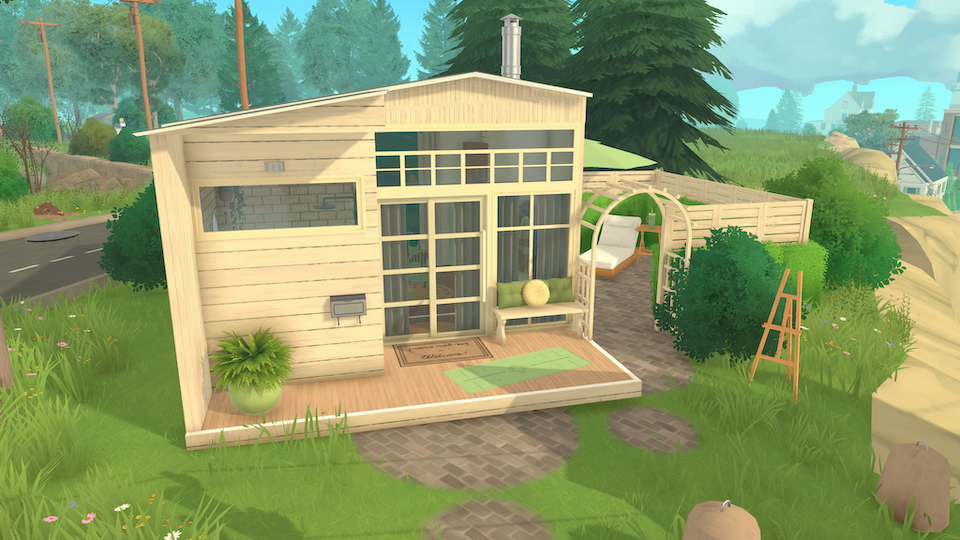 Cute Green Tiny Home image 2