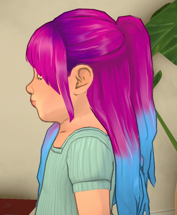 [Toddler] Hair WavyponytailCurtainbangs image 2
