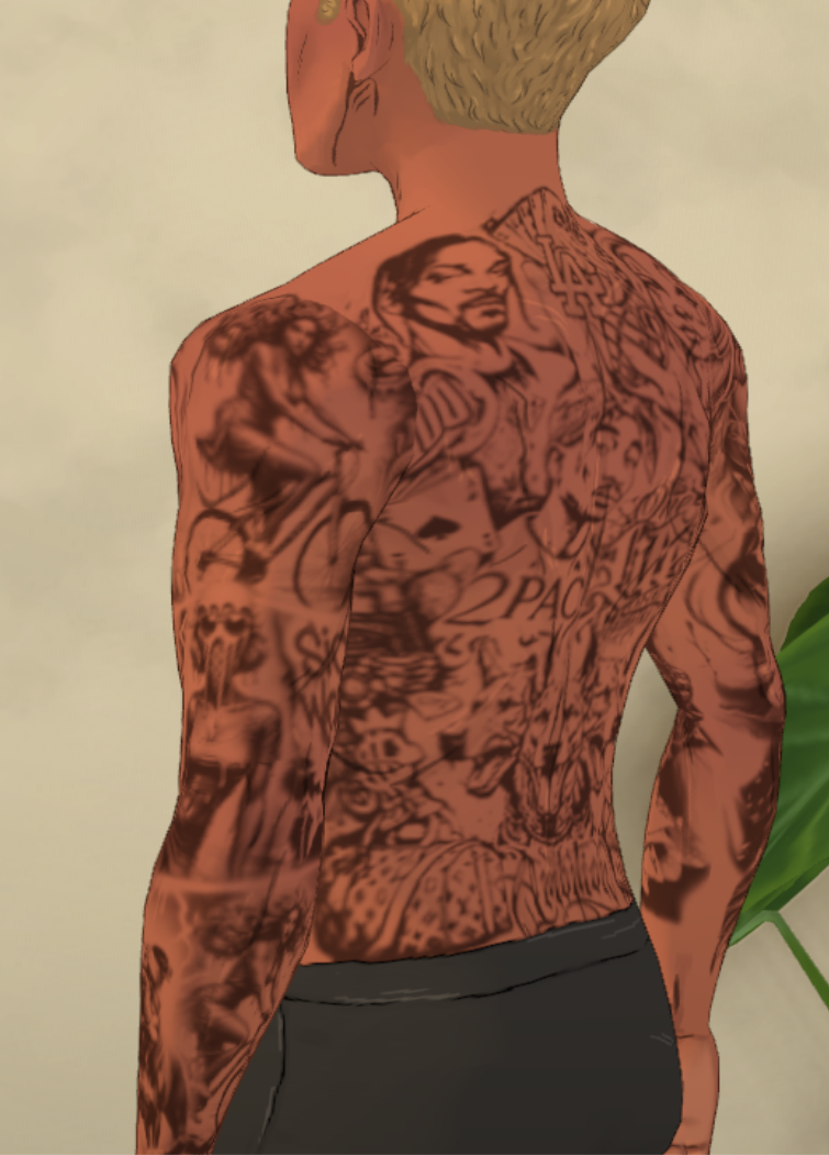 LA Gangsta Back Tat image 2