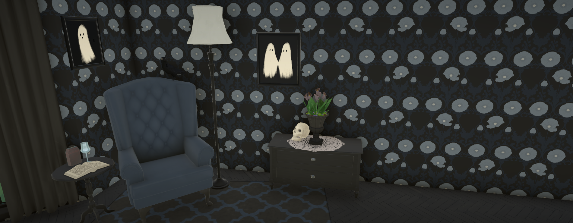 Old flowers wallpaper_RF image 3