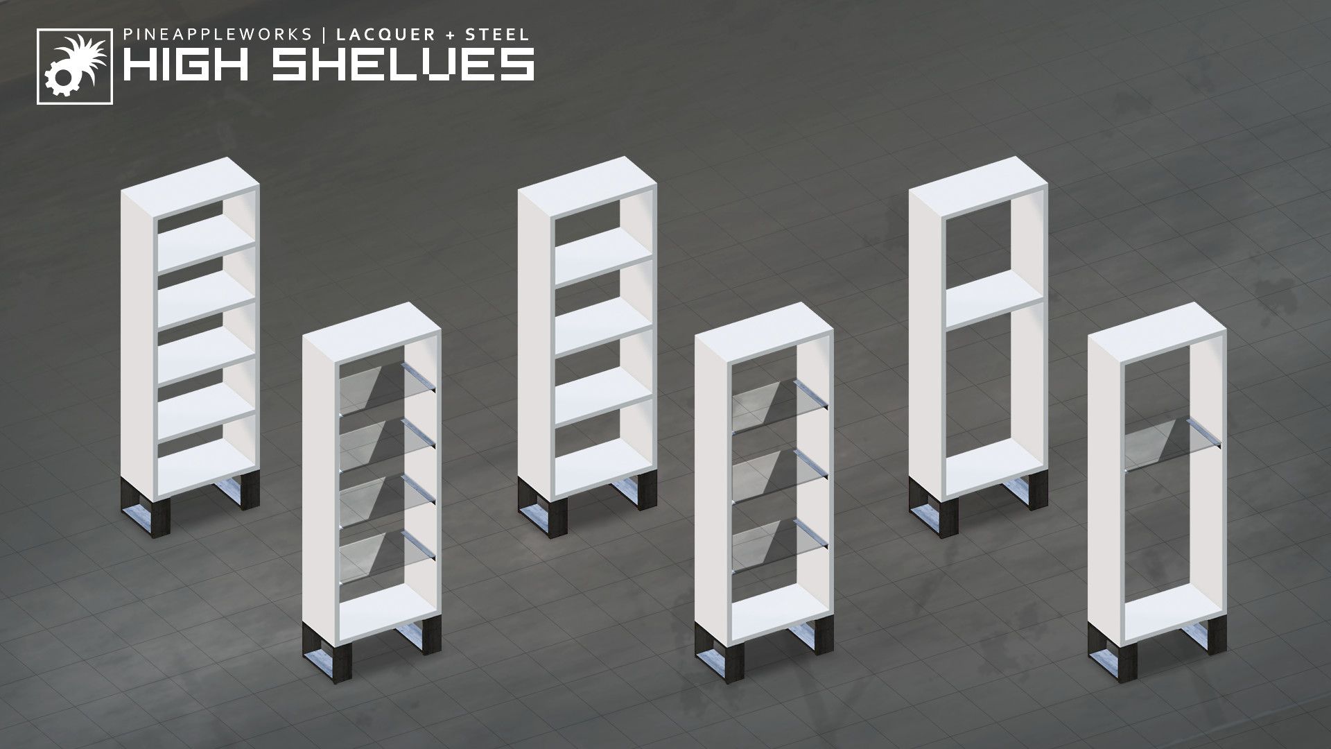 | PaW | Lacquer+Steel | Furniture Pack with 85 pieces image 19