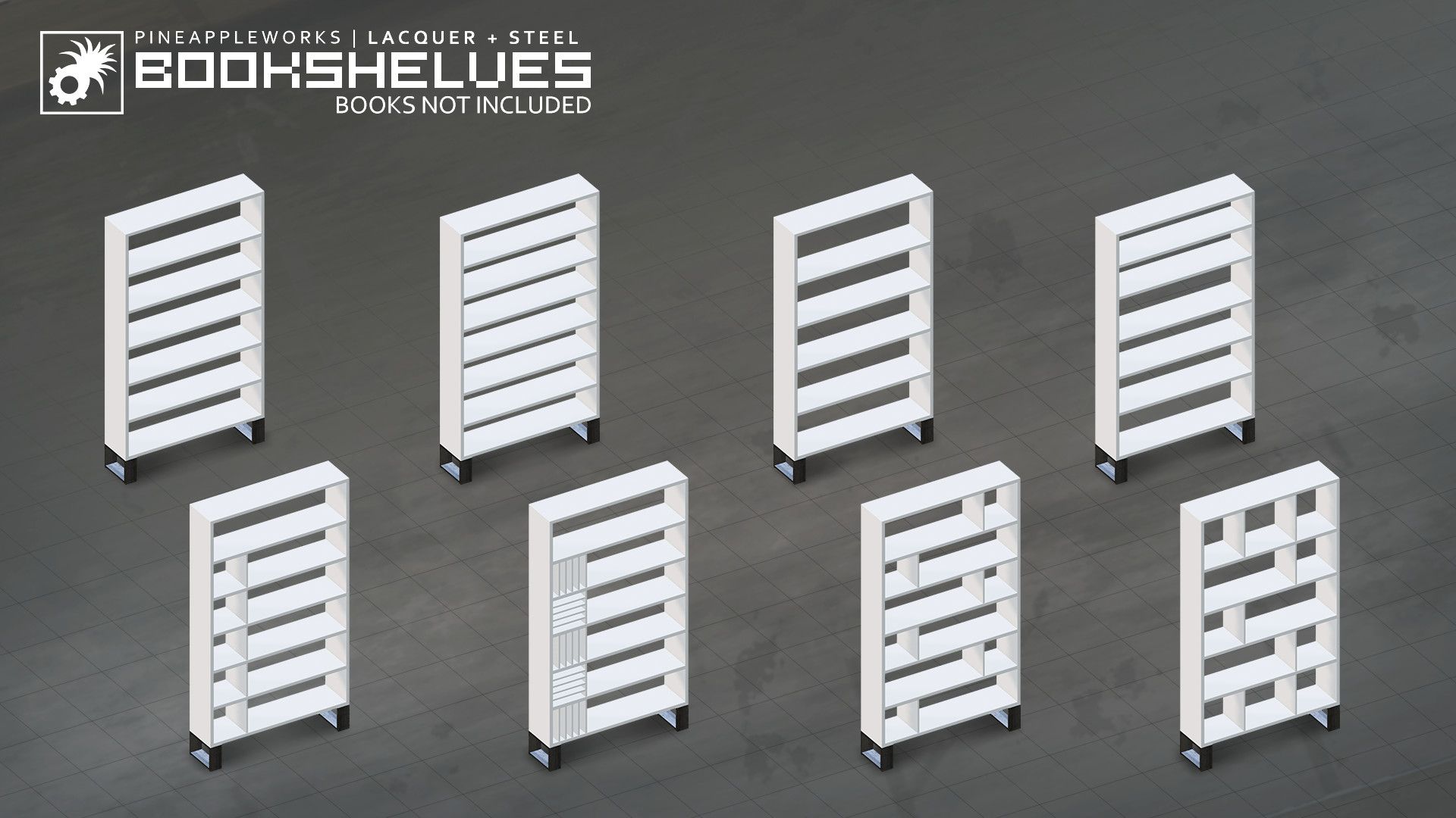 | PaW | Lacquer+Steel | Furniture Pack with 85 pieces image 16