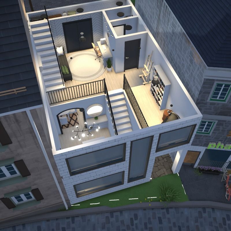 Modern Black-Themed House image 3