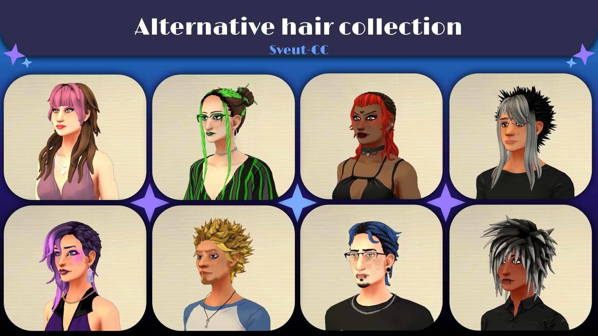 [Sveut-CC]_Alternative-Hair-Collection_01 image 1