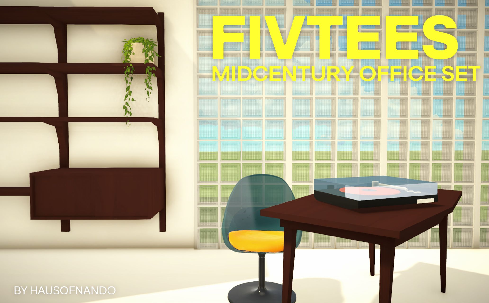 FIVTEES Midcentury Office Set image 1