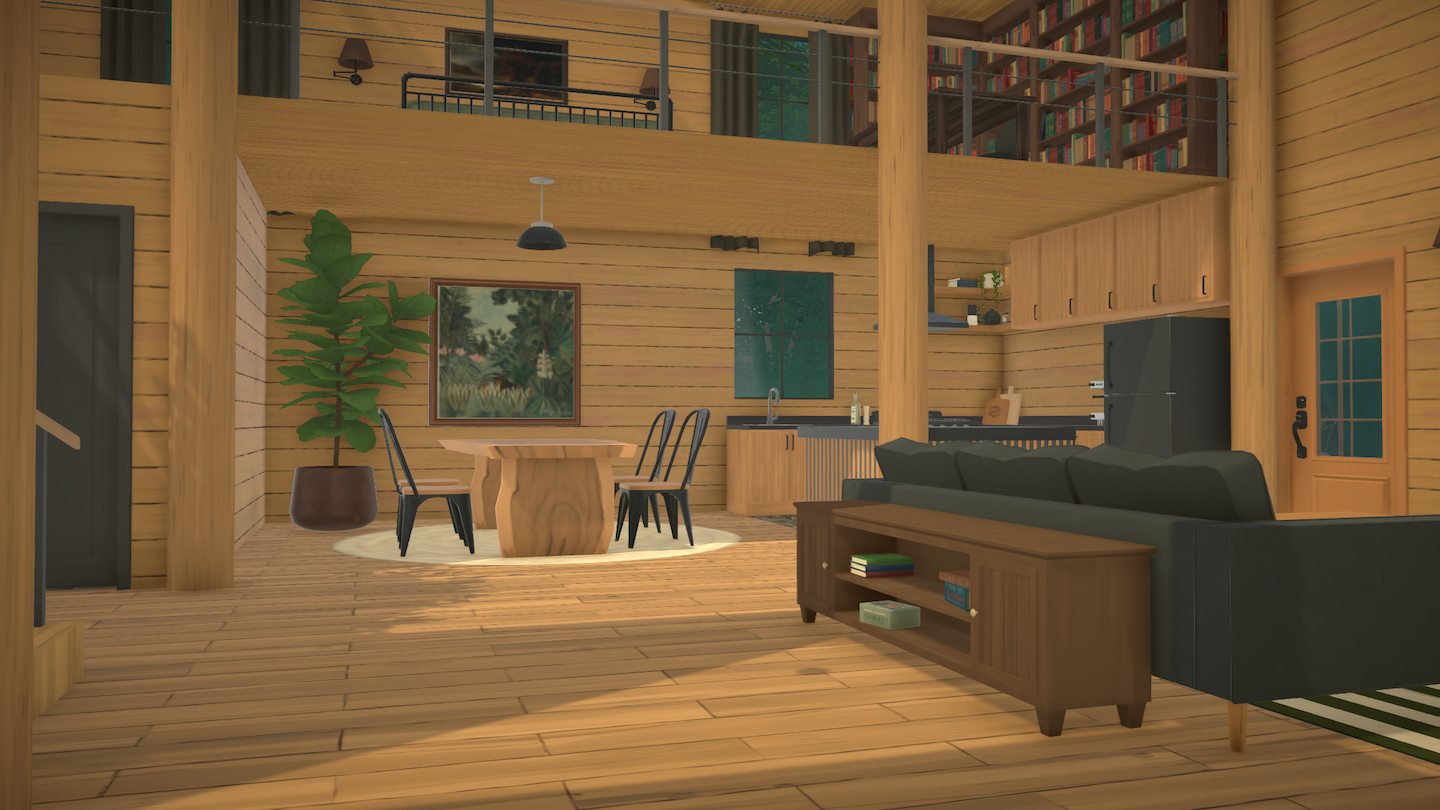 Lofted Log Cabin Starter Home | No CC No Mods image 8