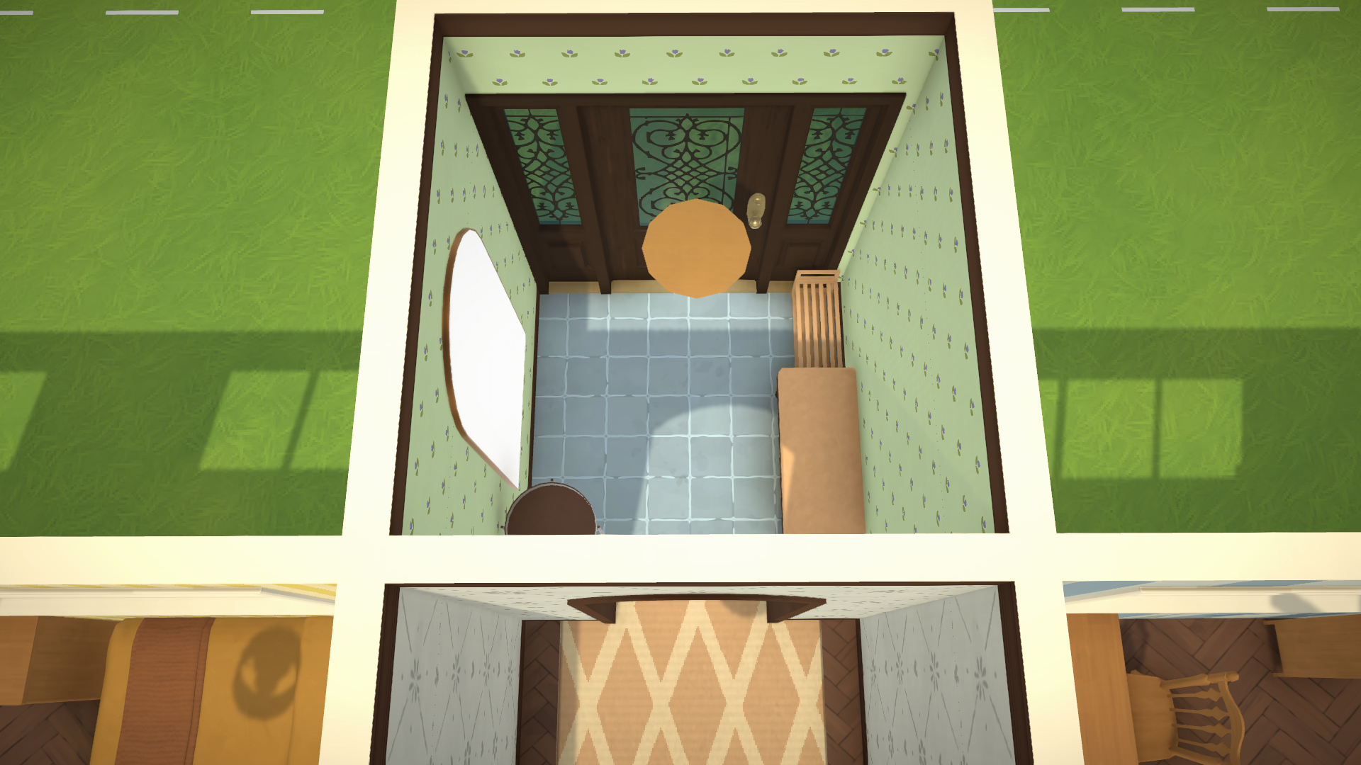 baby blue and dark brown family home image 2