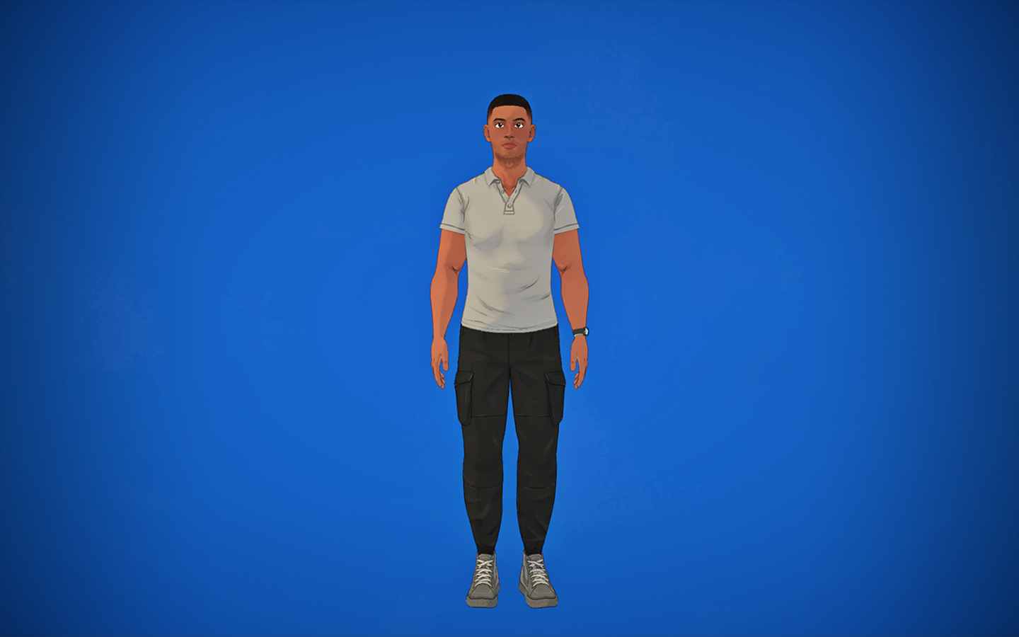 [vyx] PAM BG - Flat Blue image 1