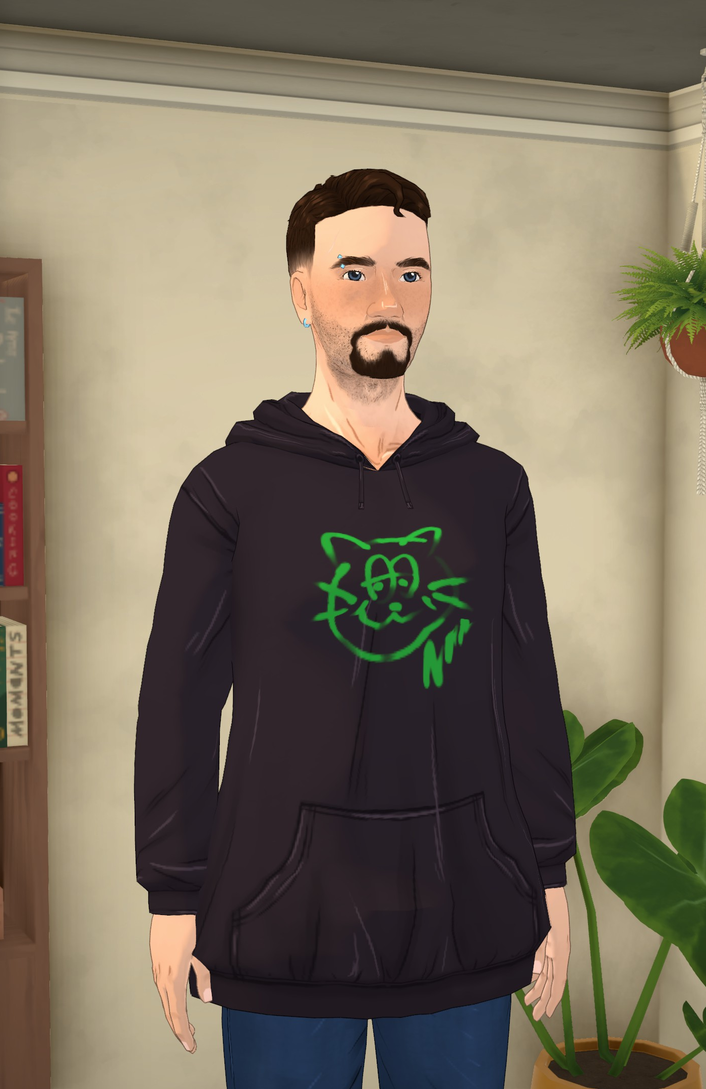 Graffiti Cat Shirt - Recolorable Shirt Decal image 3