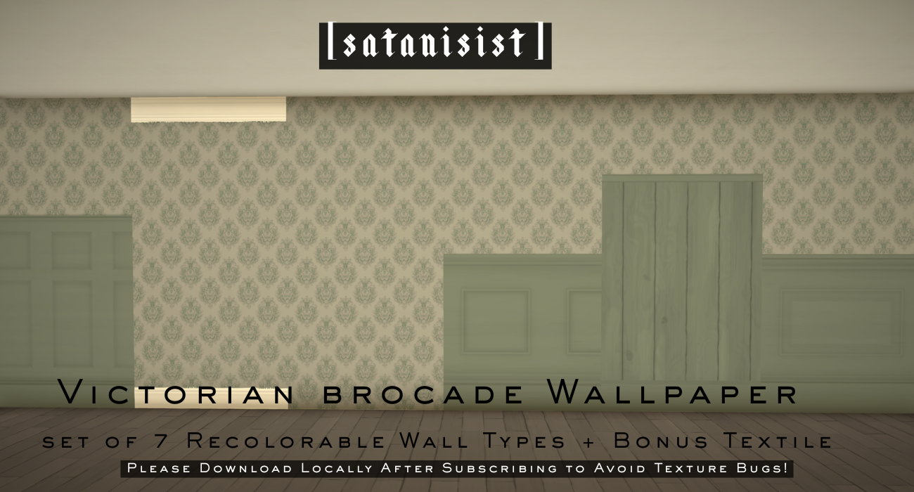 [satanisist] Victorian Brocade Wallpaper Set of 7 image 1