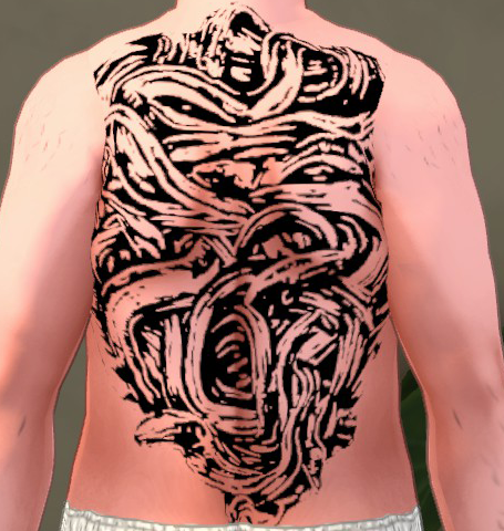 Till Lindemann's Eel tattoo | Back image 1