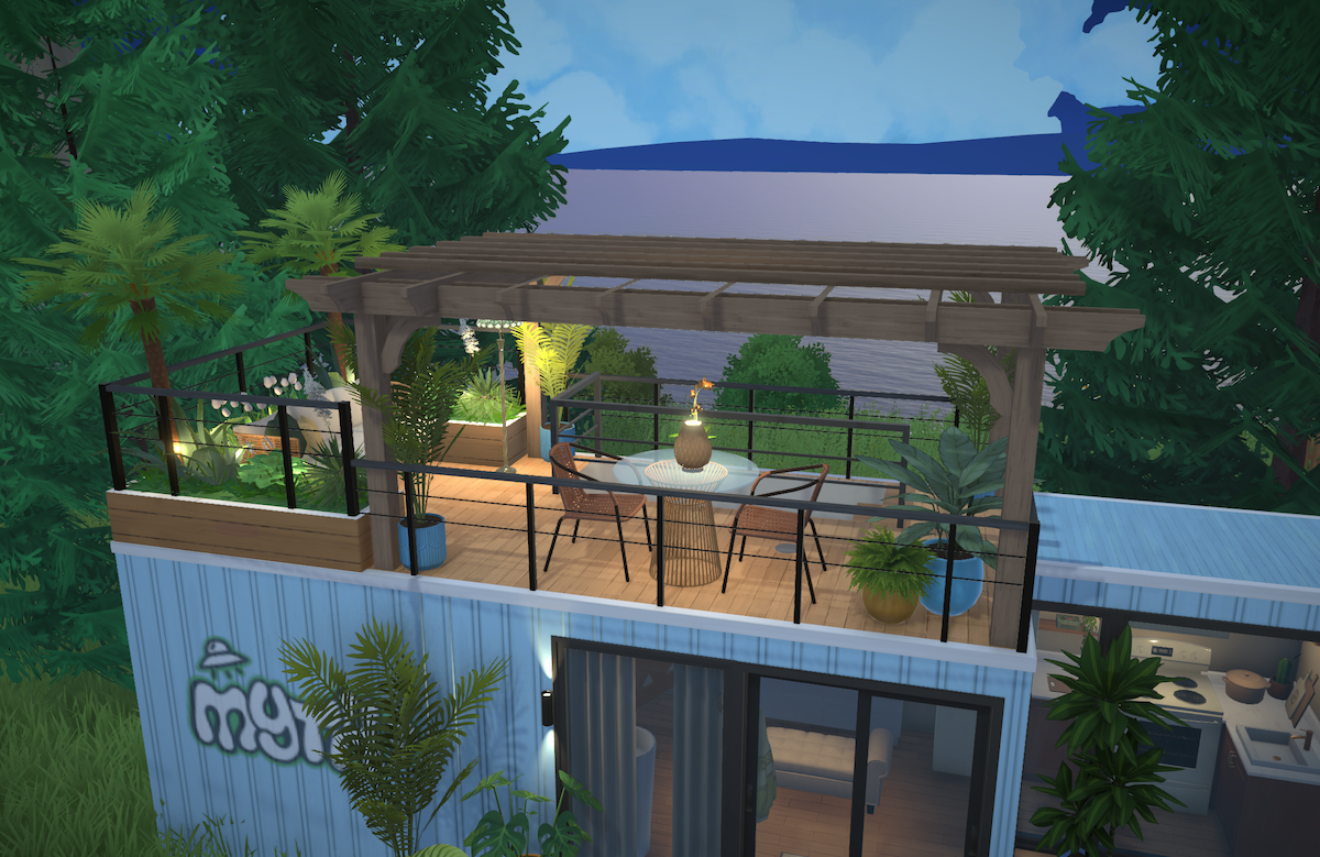 Baby blue container house image 5