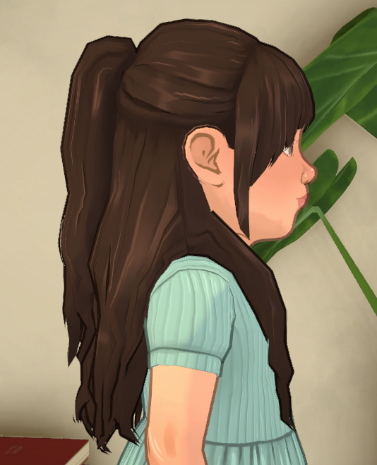 [Toddler] Hair WavyponytailCurtainbangs image 4