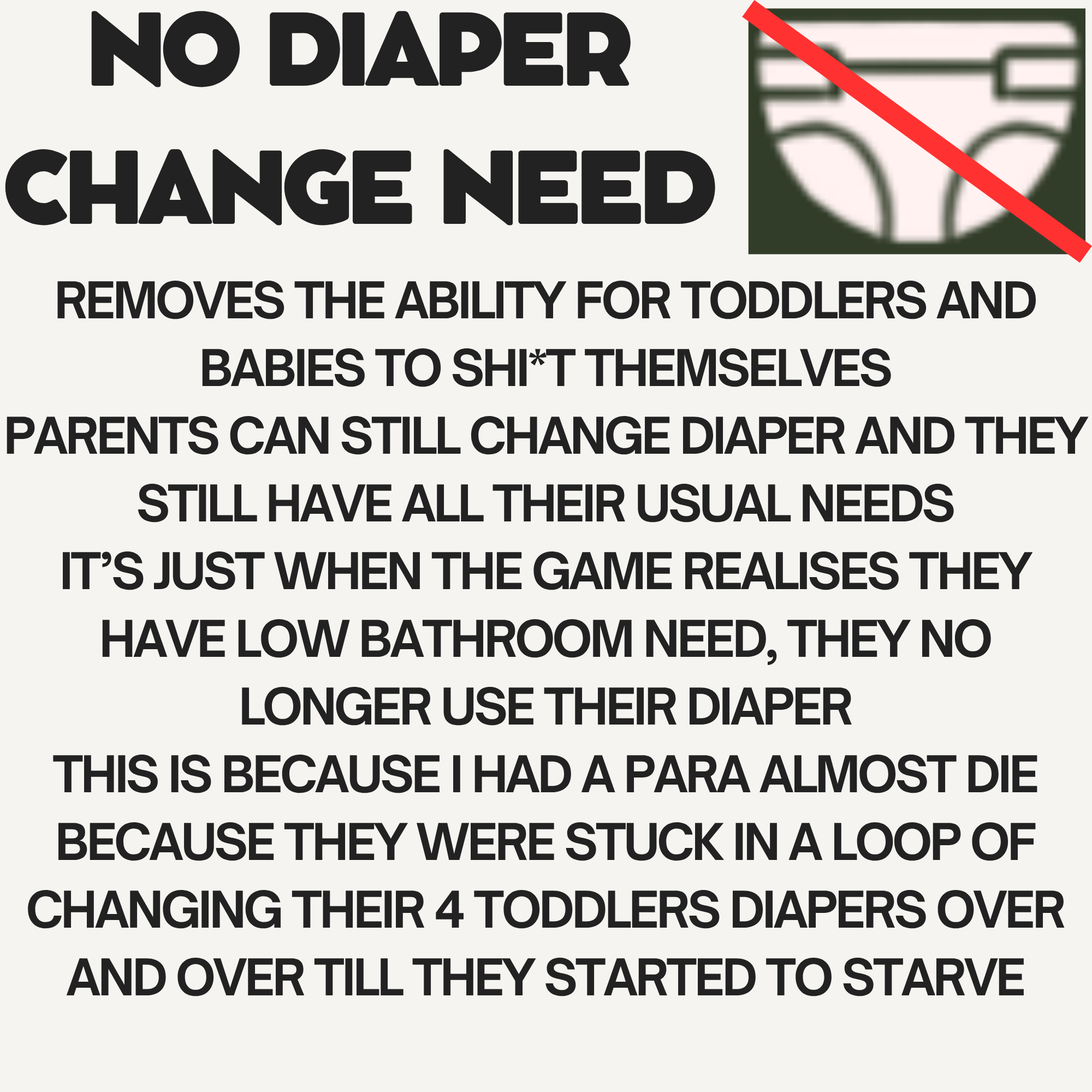 No Diaper Change Need image 1