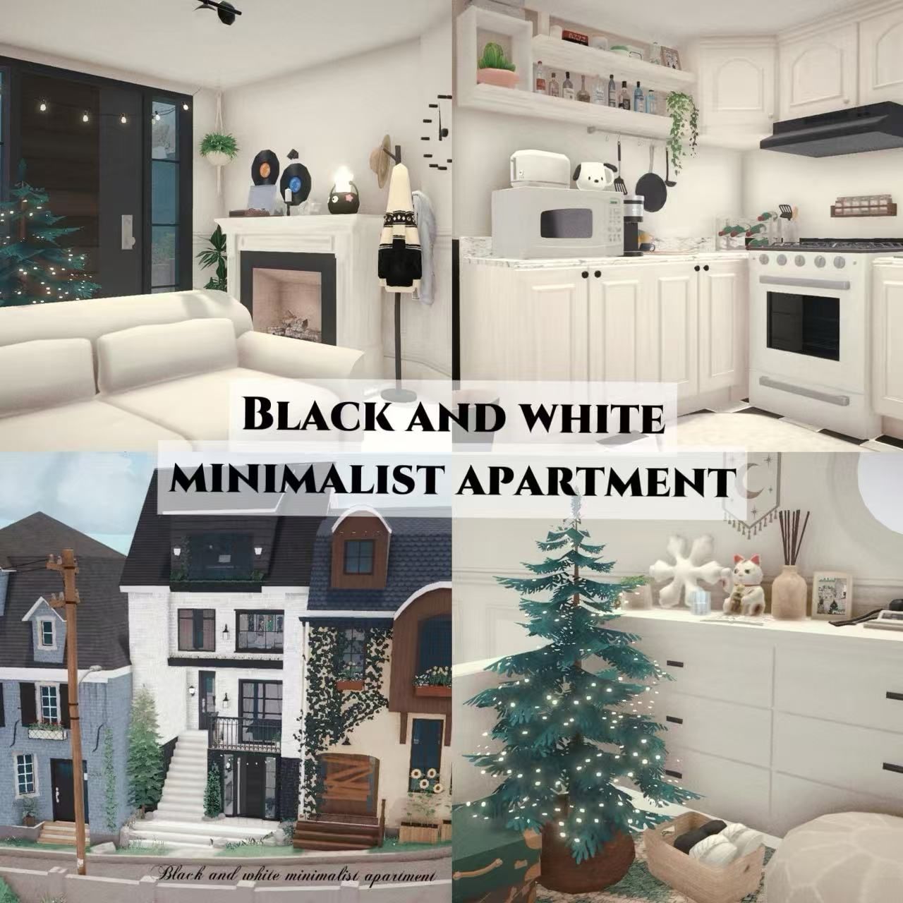 Black and white minimalist apartment image 1