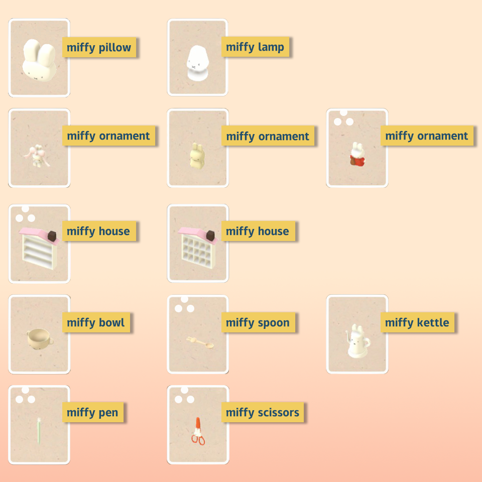 [7xrl]Miffy Set image 2