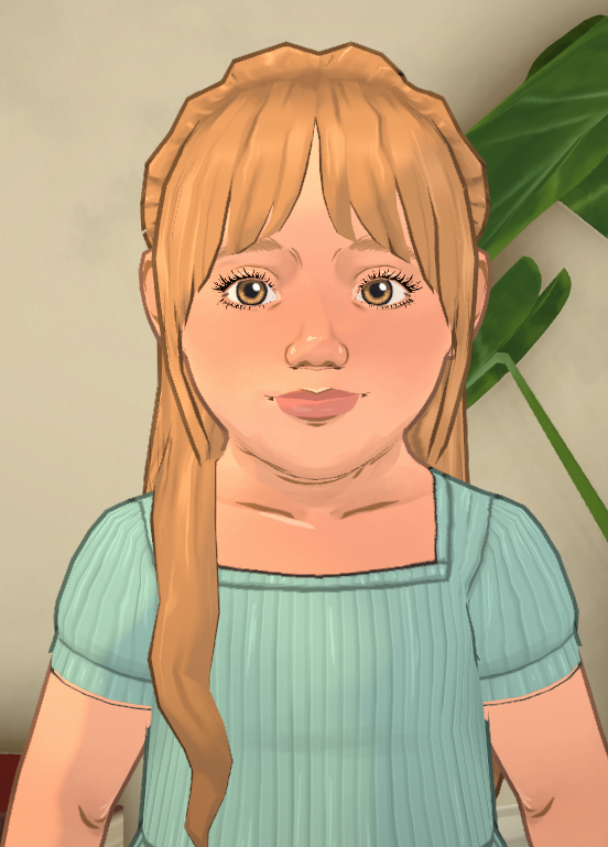 [Toddler] Hair WavyponytailCurtainbangs image 1