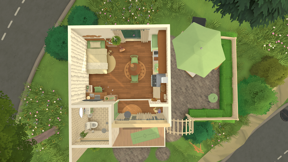 Cute Green Tiny Home image 3