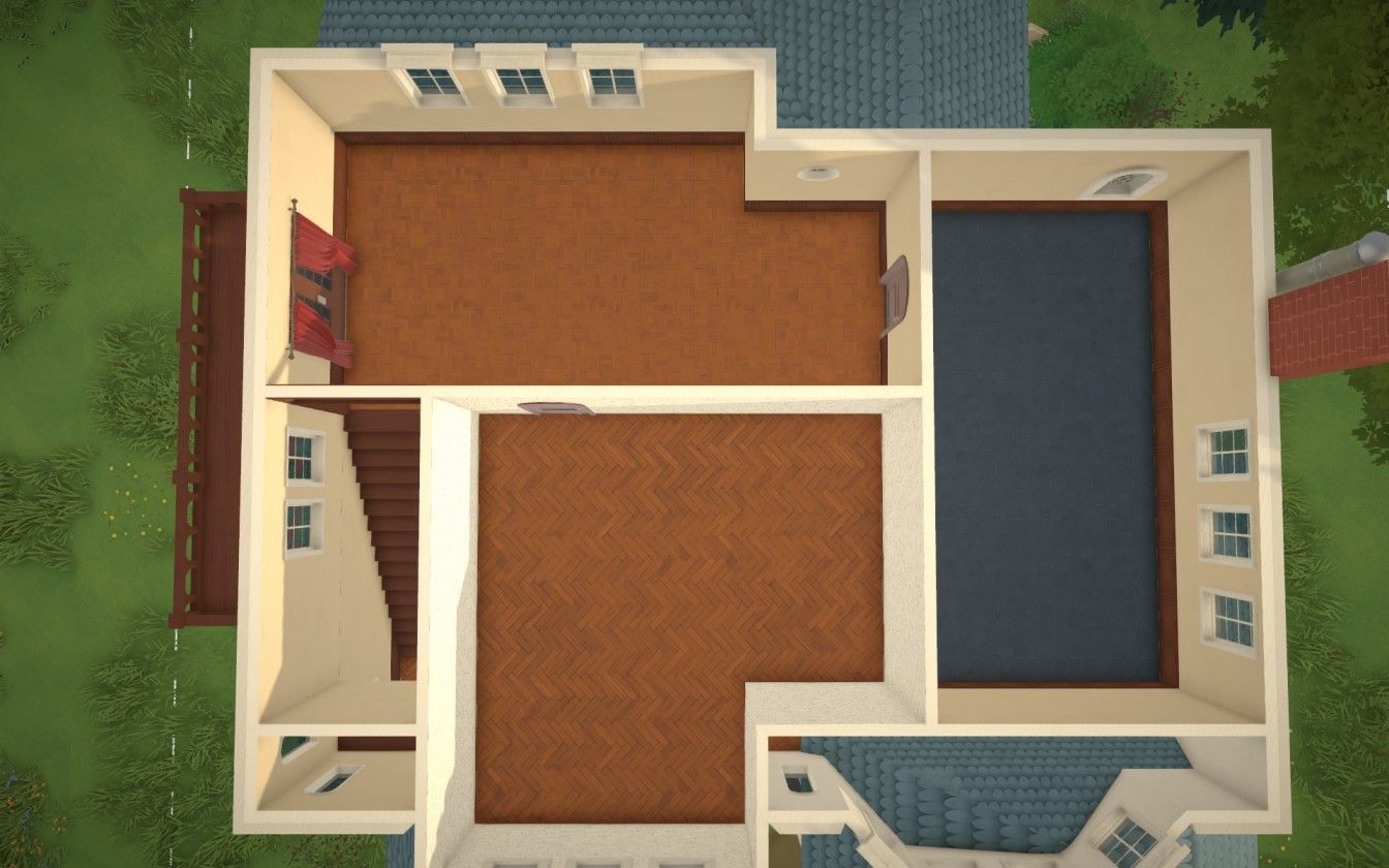 British mansion behind a forest image 3